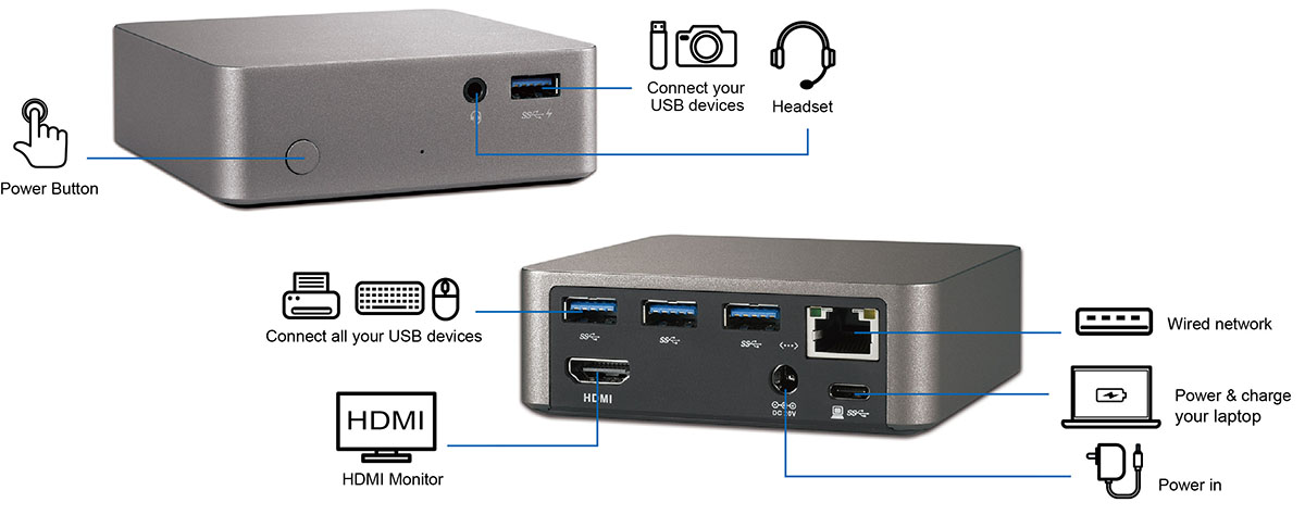 DUD1231 USB-C Mini Dock/Metal