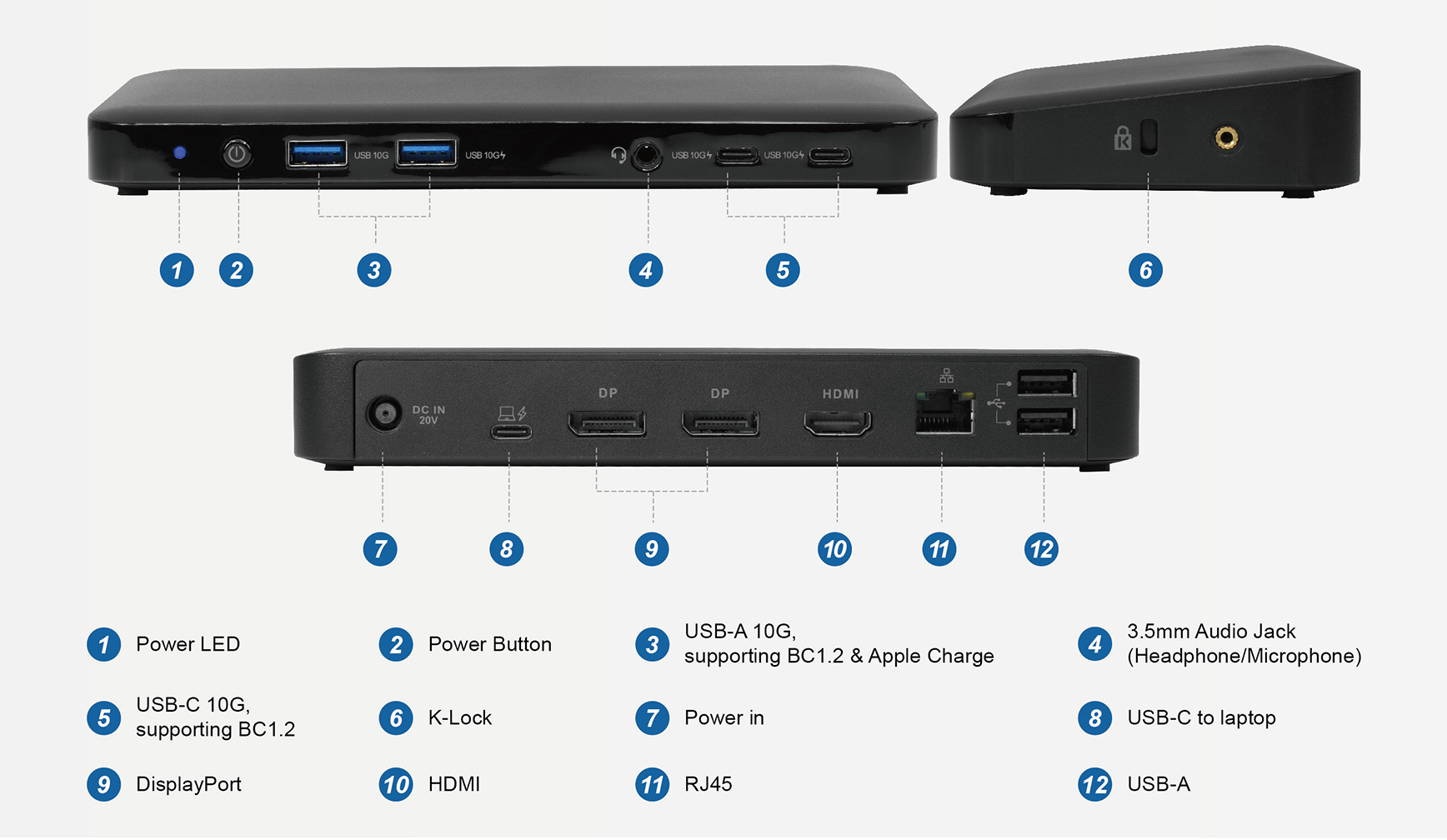 DUD7205 USB-C 11 in 1 Dual 4K HDMI Universal Mini Dock