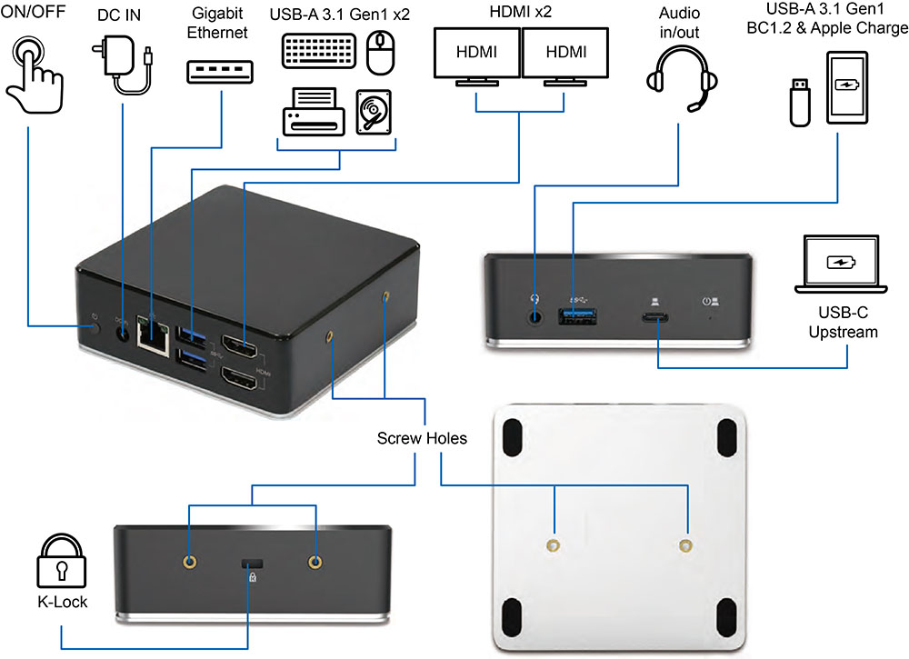 DUD2260 USB-C Multi-Mount Dock