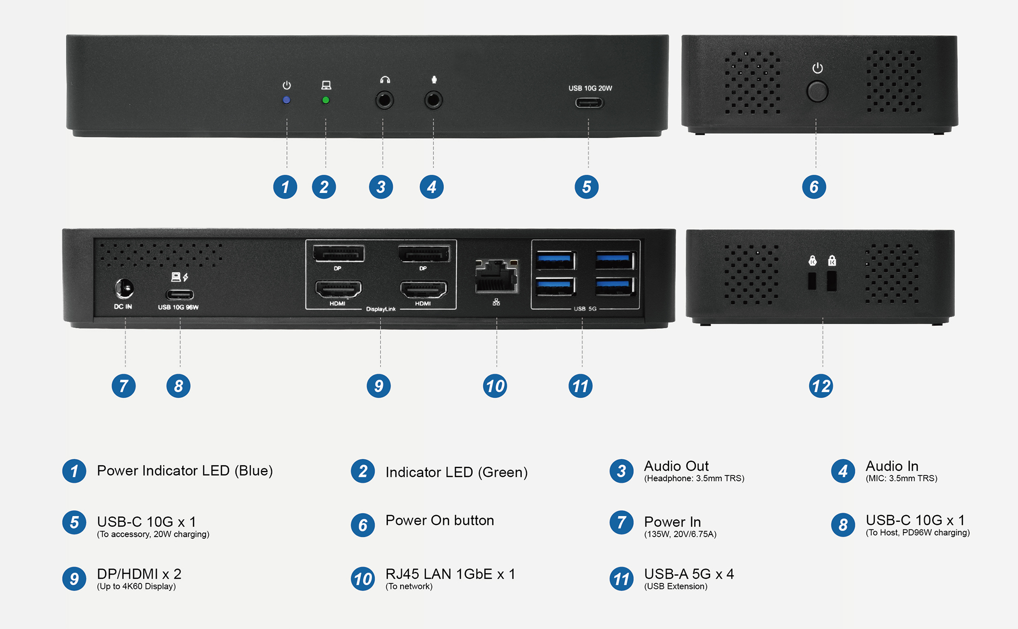 DUD3521 USB-C Dual 4K Display Docking Station