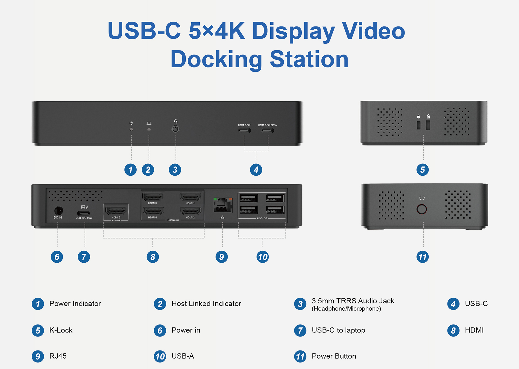 DUD3531 USB-C Dual 4K Display Docking Station